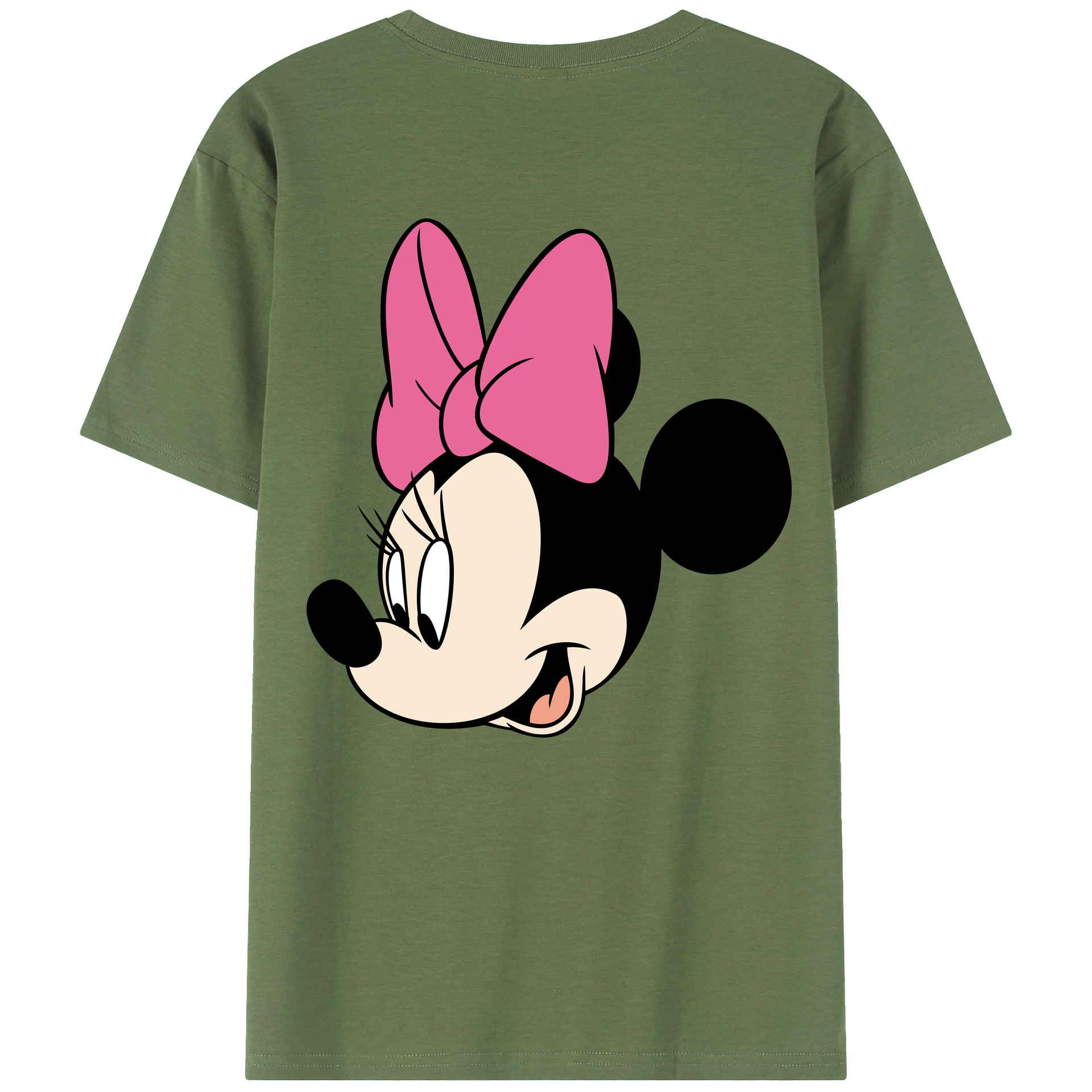 ミッキーマウス Mickey Mouse 綿100％ メンズ半袖Tシャツ（バックプリント） 通気性